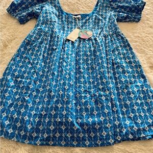 Blue Patterned Dress